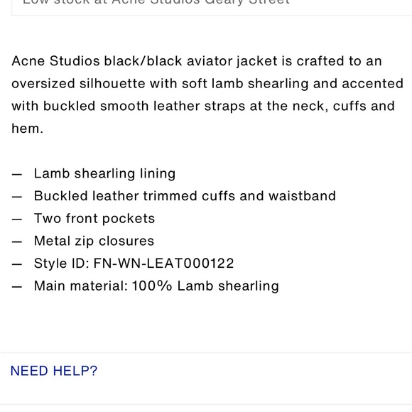 Acne Studios Velocite Leather and Shearling coat - Picture 12 of 12